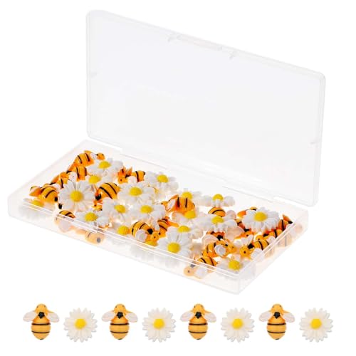 Styquenzer Mini Harz Flache Rückseite Deko Bienen Deko Gänseblümchen Deko mit Aufbewahrungsbox 50 Stück Blumenornamente Blumen Haarschmuck für DIY Handwerk Party Decoration Sammelalben Fotorahmen Styquenzer Mini Harz Flache Rückseite Deko Bienen Deko Gänseblümchen Deko mit Aufbewahrungsbox 50 Stück Blumenornamente Blumen Haarschmuck für DIY Handwerk Party Decoration Sammelalben Fotorahmen von Styquenzer