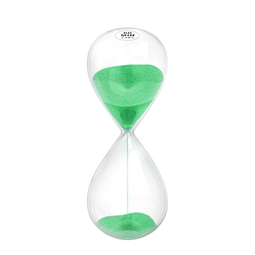 Sanduhr Sanduhr 60 Minuten, Hohe Türkis Sanduhr 60 Min, Sanduhr 1 Stunde, Große Sanduhr Sandglas, Reloj de Arena 60 Minuten für Home Yoga Spiel Dekor von SuLiao