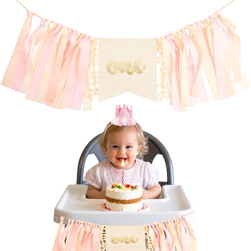 1 Geburtstag Hochstuhl Deko Set mit Banner und Partyhut 1 Geburtstag Hochstuhl Deko Set mit Banner und Partyhut von SuPoo