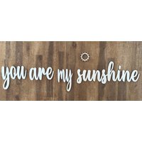 You Are My Sunshine Schriftzug Aus Holz Sonnenschein Kinderzimmer Wand Deko You Are My Sunshine Schriftzug Aus Holz Sonnenschein Kinderzimmer Wand Deko von SuVGravurmitHerz