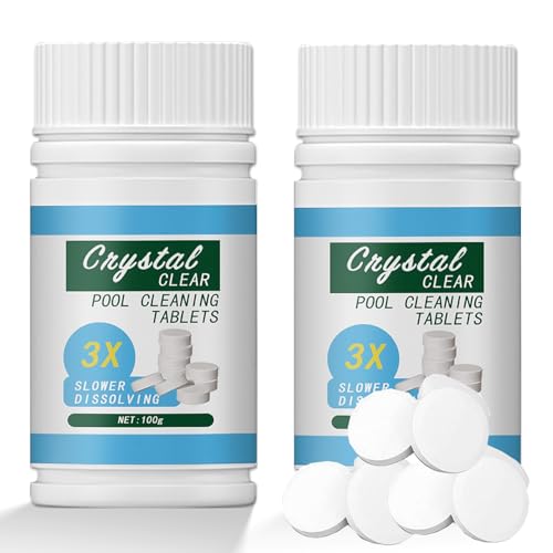 Pool Cleaning Tablet, Pool Reinigungstabletten 200pcs, Reinigungstabletten für Pool, Pool Cleaning Tablets, Sprudeltabletten zur für sauberes und hygienisches Poolwasser (200pcs) von Suaflny