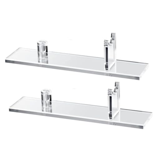 Suanzua 2-Teiliger MesserstäNder Aus Acryl, Messeretui für Den Tisch, Einzelmesserhalter für die Inneneinrichtung (Klare Basis) von Suanzua