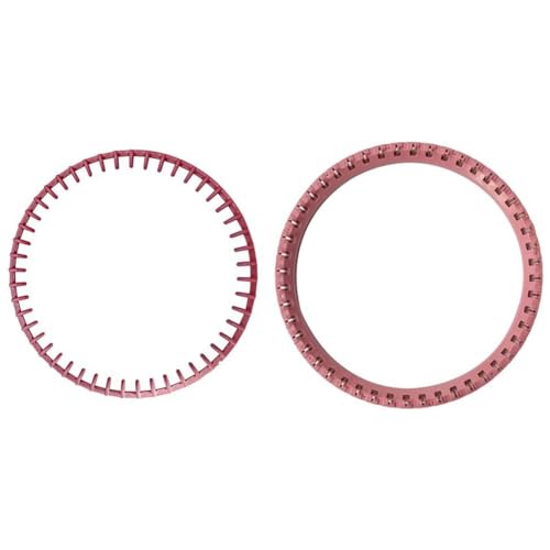 Suanzua 2-Teiliger Oberer Ring Als für 48-Nadel-StrickmaschinenzubehöR, Rosa NadelhüLsenkreis von Suanzua