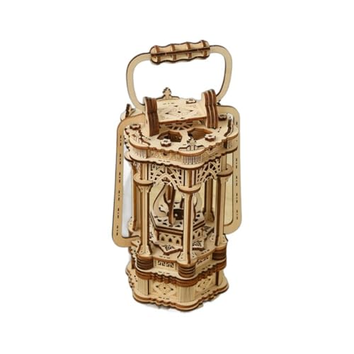 Suanzua 3D-Holzpuzzle für Erwachsene, Vintage-Laternen-Modellbausätze mit Licht, 3D-Laternen-Modellbausätze Aus zum Bauen für zu Hause von Suanzua