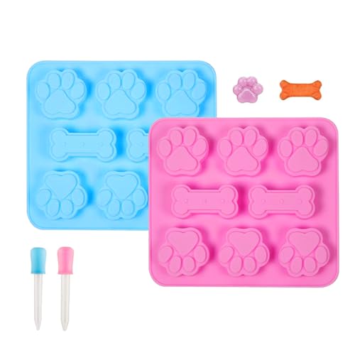 Backmatte Hundekekse – 2er Set Silikonform Hund Pfote & Knochen, inkl. Pipetten, Backmatten für Hundeleckerlies, Wiederverwendbare Hundekekse Backform für Leckerlis, Eis, DIY Snacks Backmatte Hundekekse – 2er Set Silikonform Hund Pfote & Knochen, inkl. Pipetten, Backmatten für Hundeleckerlies, Wiederverwendbare Hundekekse Backform für Leckerlis, Eis, DIY Snacks von SubTack