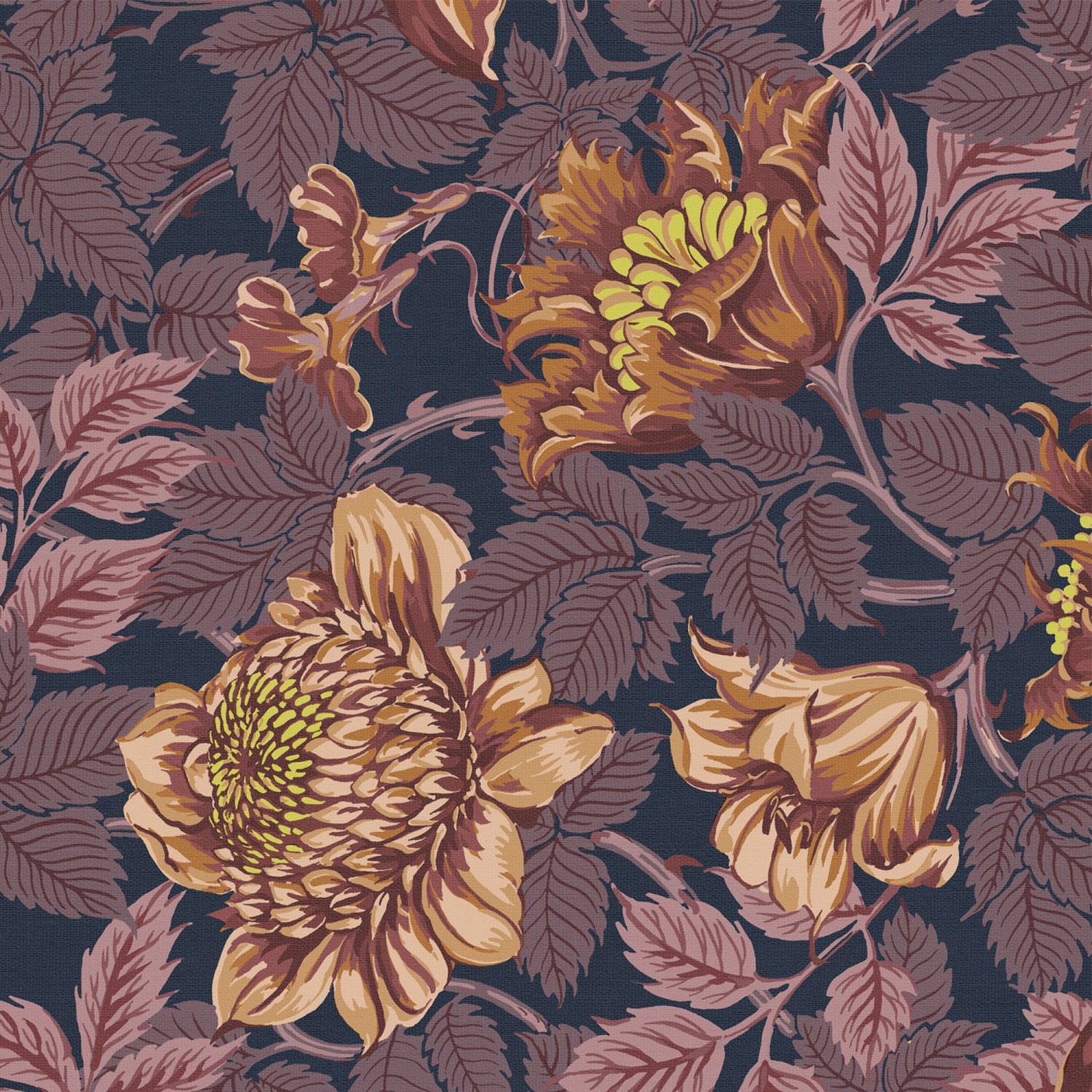 Sublime Vliestapete Blumen 10 m x 52 cm Lila-Multicolor FSC® von Sublime