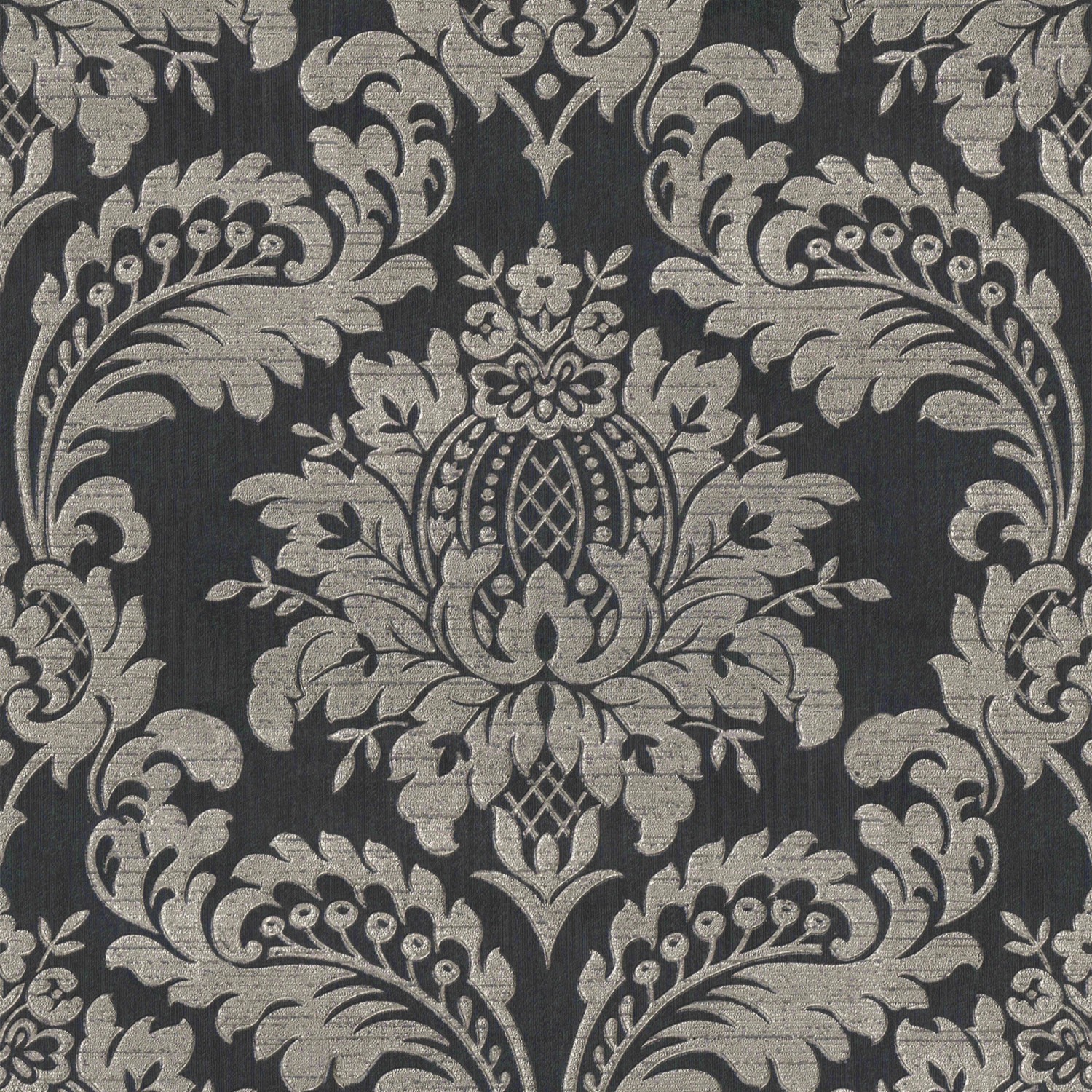Sublime Vliestapete Damask 10 m x 52 cm Dunkelgrau FSC® von Sublime