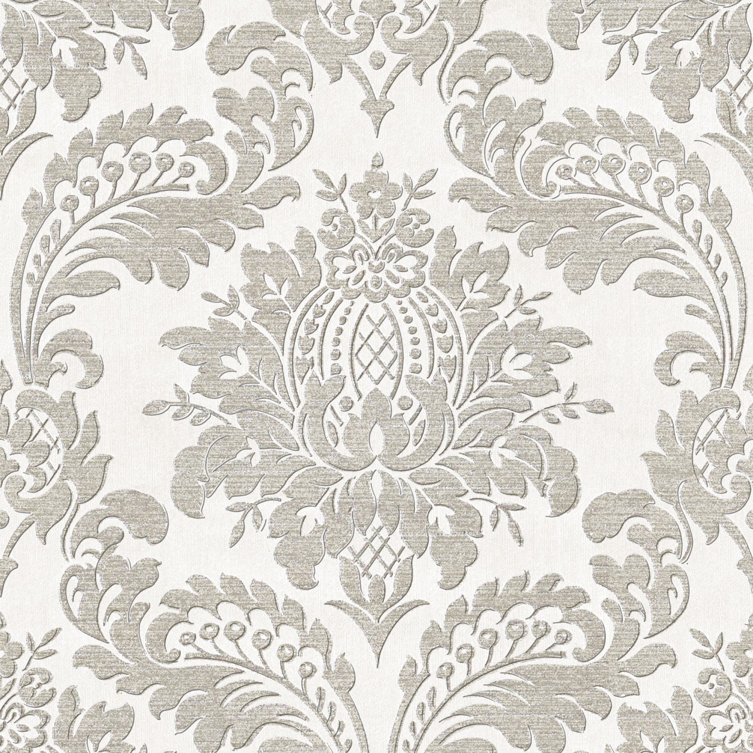 Sublime Vliestapete Damask 10 m x 52 cm Grau FSC® von Sublime