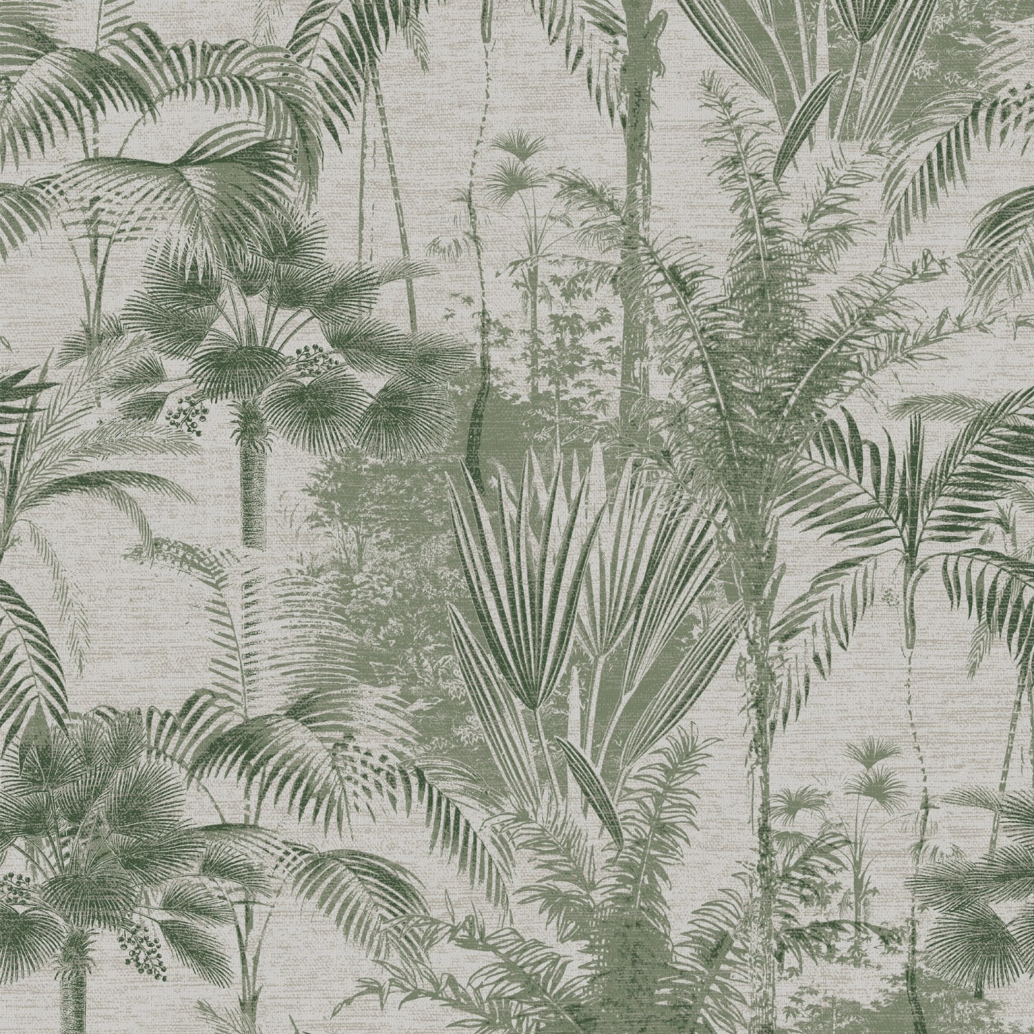 Sublime Vliestapete Jungle Texture 10 m x 52 cm Grün-Weiß FSC® von Sublime