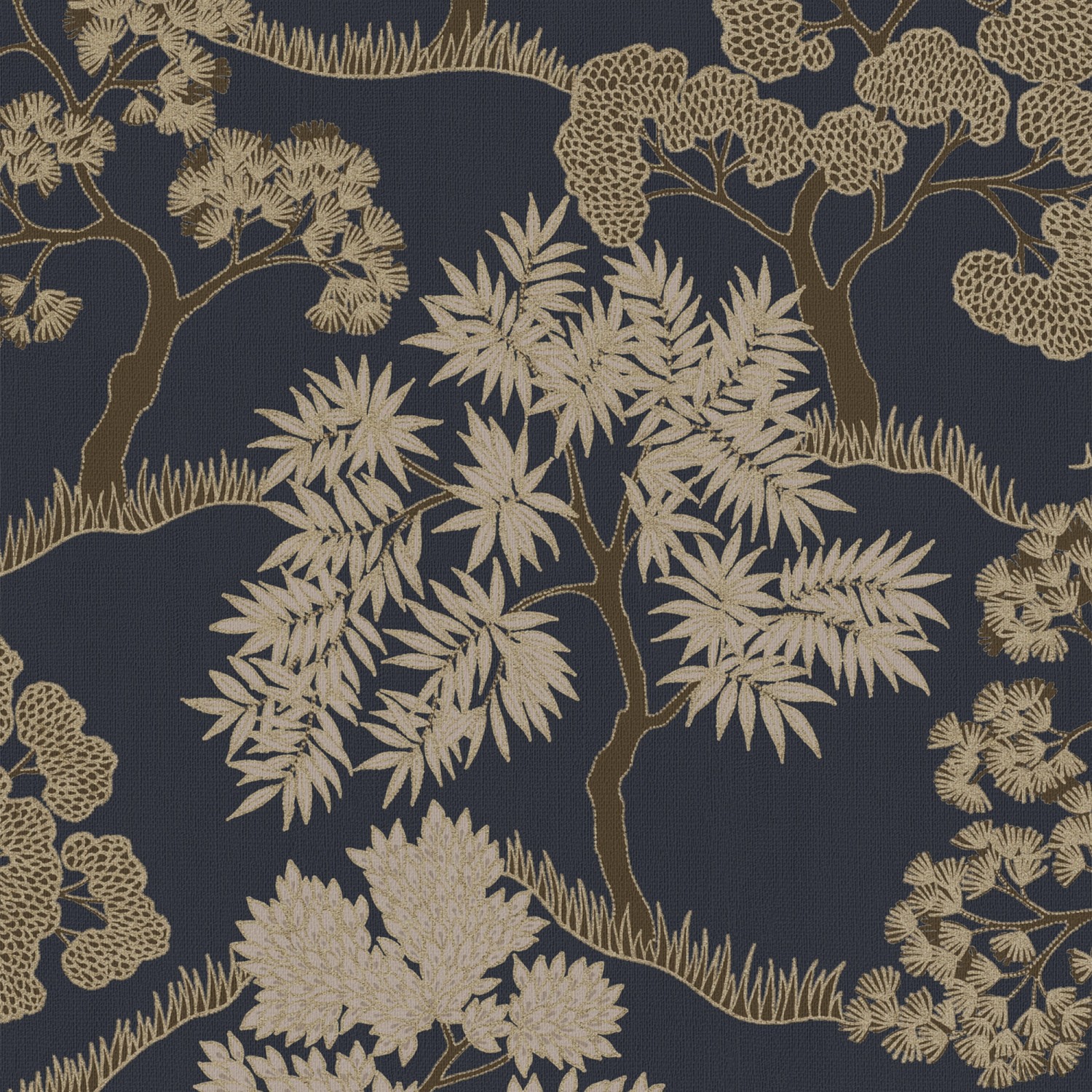 Sublime Vliestapete Kenya 10 m x 52 cm Blau-Gold FSC® von Sublime