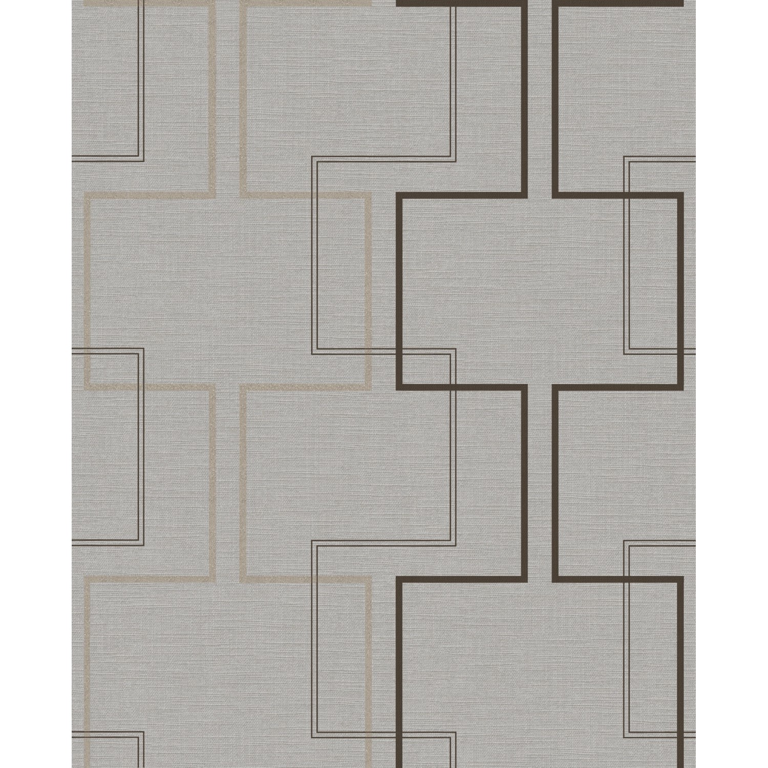 Sublime Vliestapete Mindful Square Geo 10 m x 52 cm Hell Grau FSC® von Sublime