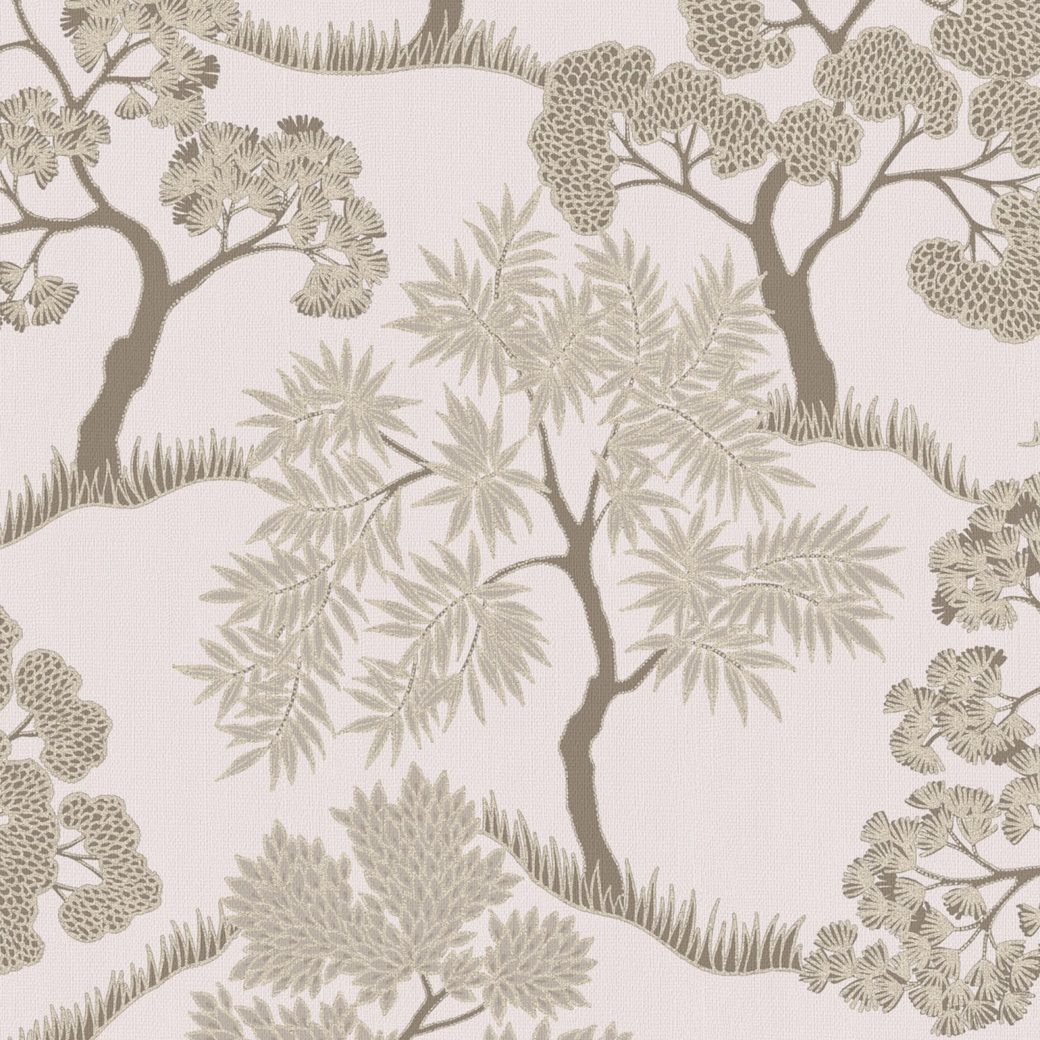 Sublime Vliestapete Trees Natural 10 m x 52 cm Creme-Beige FSC® von Sublime