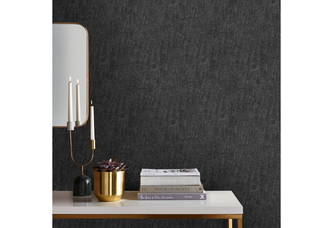 Sublime Vliestapete Uni Luxus Textur, strukturiert, neutral, (1 St), 10mx52cm (ca. 5m2) von Sublime
