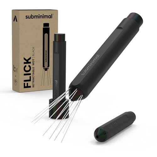 Subminimal Flick WDT Espresso-Verteilungswerkzeug – Rührwerkzeug für Präzisionsbrühen in Barista-Qualität – Barista-Tamper mit einziehbaren Nadeln – Teile und Zubehör für Kaffee- und Espressomaschinen von Subminimal