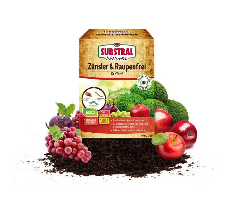 Substral Naturen Insektenspray BIO Zünsler & Raupenfrei XenTari 8x2,5g, 20 g, nützlingsschonend von Substral Naturen
