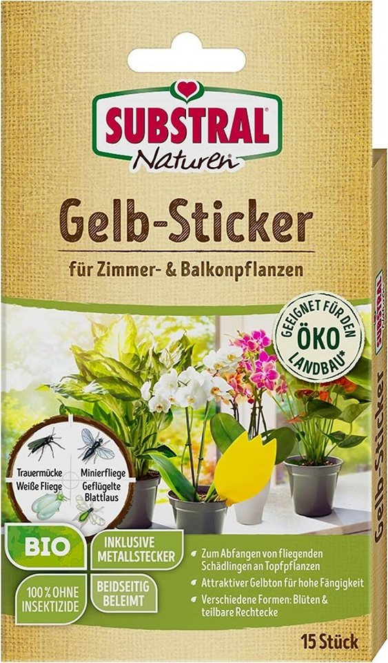 Substral Naturen Klebefalle Substral Naturen Bio Gelbstecker, Gelbsticker, insektizidfreie Leimfal von Substral Naturen