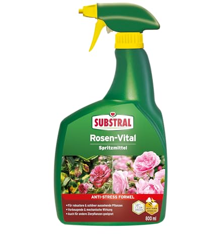 SUBSTRAL ROSEN-VITAL Spritzmittel, 800ml, Spray zur Sofort-Hilfe bei bereits gestressten Pflanzen zur Stabilisierung, Grün von Substral