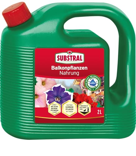 Substral Balkonpflanzen Nahrung Premium Flüssigdünger, 2 L – Für üppige Blüten und Pflanzengesundheit, Grün Substral Balkonpflanzen Nahrung Premium Flüssigdünger, 2 L – Für üppige Blüten und Pflanzengesundheit, Grün von Substral