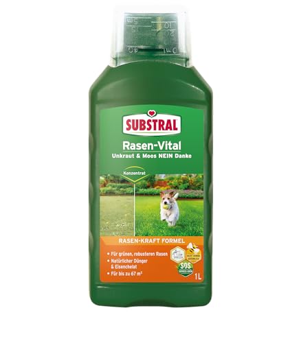 Substral Rasen-Vital, 1L, SOS Sofort-Hilfe für schnelles Grün auf Rasenflächen, mit Rasen-Kraft-Formel, für bis zu 67qm von Substral