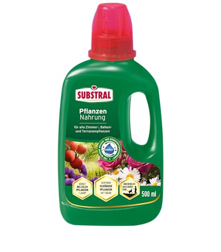 Substral Pflanzen Nahrung 500ml - Flüssiger Universaldünger für Zimmer- und Balkonpflanzen, mit chelatisiertem Eisen & Humifirst von Substral