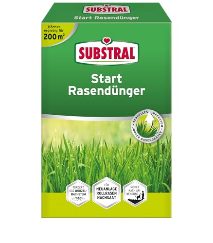 Substral Start Rasendünger für Neuanlagen & Regeneration, 4kg - Phosphatreicher Dünger für dichtere Grasnarben von Substral