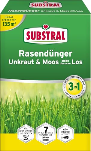 Substral Rasendünger: Starker Rasen ohne Unkraut & Moos, Nährstoffreich, für 130 m² - 4 kg von Substral