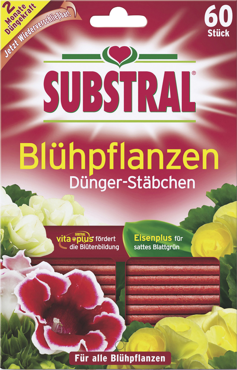 Substral Dünger-Stäbchen für Blühpflanzen 60 Stück von Substral