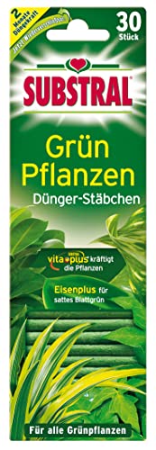 Substral Dünger-Stäbchen für Grünpflanzen mit Eisen-Plus und 2 Monate Langzeitwirkung, 30 Stück Substral Dünger-Stäbchen für Grünpflanzen mit Eisen-Plus und 2 Monate Langzeitwirkung, 30 Stück von Substral