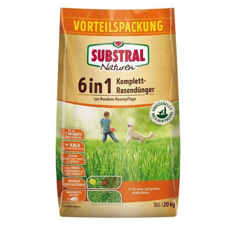 Substral Gartenbau-Substrat Substral Naturen Komplettrasendünger 6in1 20,0 kg von Substral