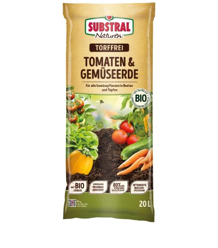 Substral Naturen Bio Tomate & Gemüse Erde Bio & torffrei 20l, 12 Wochen vorgedüngt von Substral