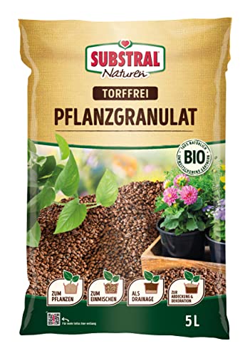 Substral Naturen Bio Pflanzgranulat, Tongranulat für Zimmer und Balkonpflanzen, torffrei, 5 L von Substral