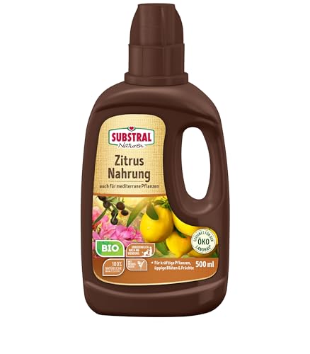 Substral Naturen Bio Zitrus und Mediterrane Pflanzen Nahrung, natürliocher organisch-mineralischer Flüssigdünger, 500ml von Naturen