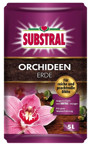 Substral Orchideenerde, 5 l, Kultursubstrat aus Pinienrinde, mit Substral Dünger, besonders salzarm und strukturstabil von Substral