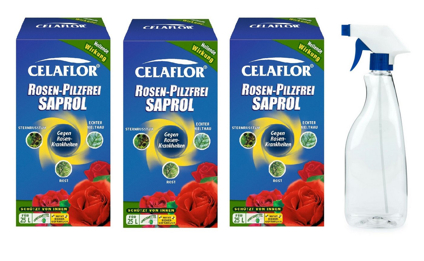Substral Pflanzen-Pilzfrei Saprol Rosen-Pilzfrei Konzentrat 250 ml + Laubner Sprühflasche 500 ml, 3-St. Substral Pflanzen-Pilzfrei Saprol Rosen-Pilzfrei Konzentrat 250 ml + Laubner Sprühflasche 500 ml, 3-St. von Substral