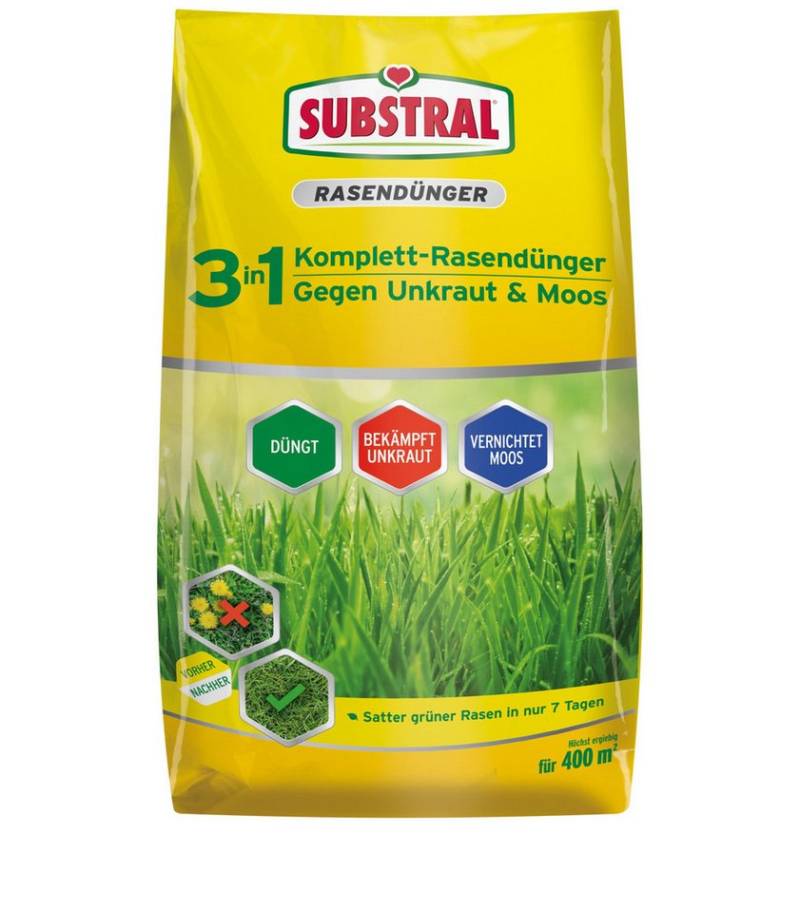 Substral Rasendünger Substral 3 in 1 Komplett-Rasendünger gegen Unkraut Substral Rasendünger Substral 3 in 1 Komplett-Rasendünger gegen Unkraut von Substral