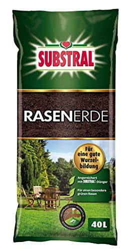 Substral Rasenerde mit Substral Dünger 40l, für die Rasen-Neuanlage, Rasenausbesserung und Regeneration von Substral
