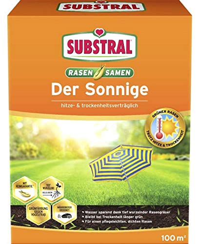 Substral Rasensamen Der Sonnige Saatgut 2,25 kg für ca.100 m² + Gratiszugabe 20g Kressesamen Sprint von Substral