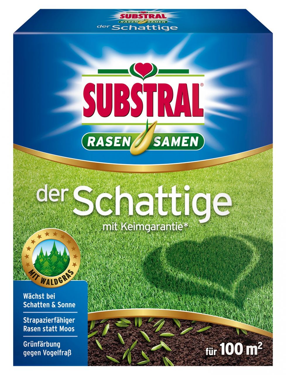 Substral Rasensamen der Schattige 2 kg, für 100 m² von Substral