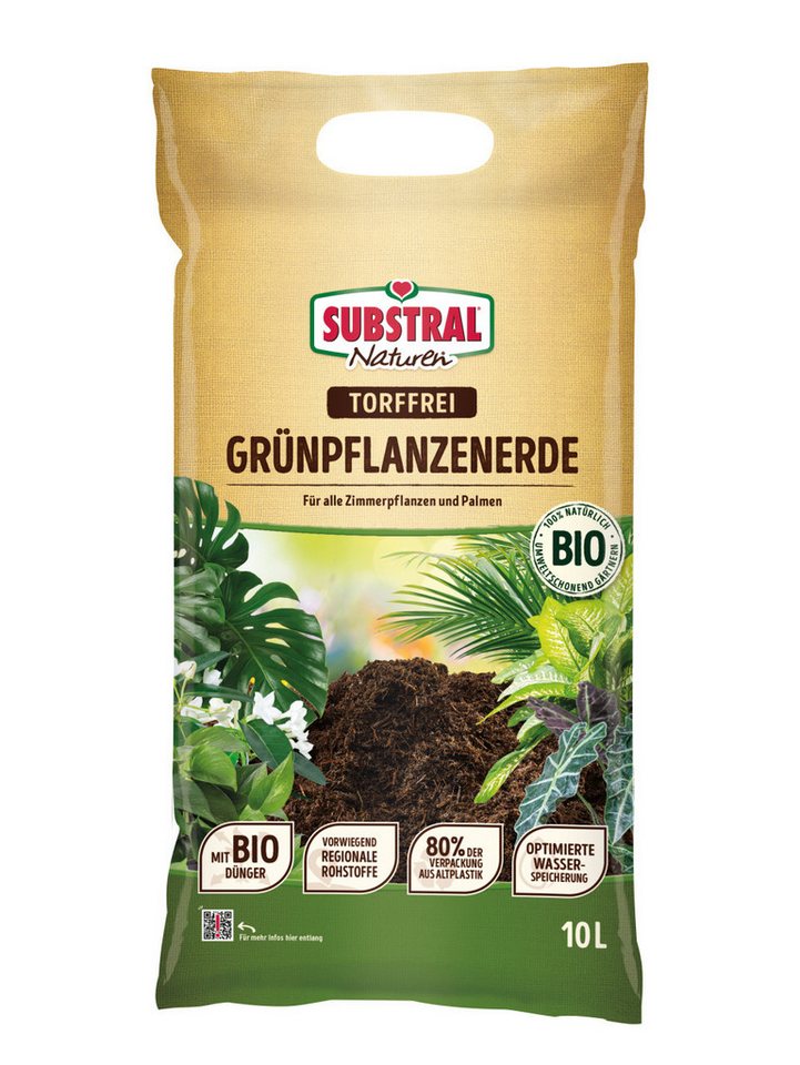 Substral Spezialerde Substral Naturen Grünpflanzenerde 10 L torffrei, Torffrei von Substral