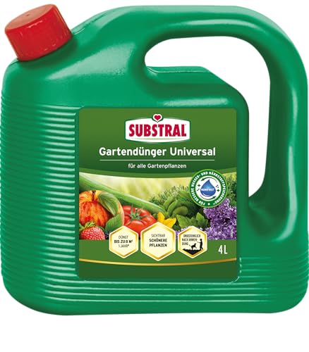 Substral Universal Flüssigdünger, 4L - Stärkt Pflanzenwachstum & Blütenbildung, mit Humifirst für alle Gartenpflanzen von Substral