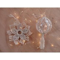 Christbaumschmuck Set, Makramee Weihnachten, Boho Weihnachtsbaum Deko von SubtiliaDream