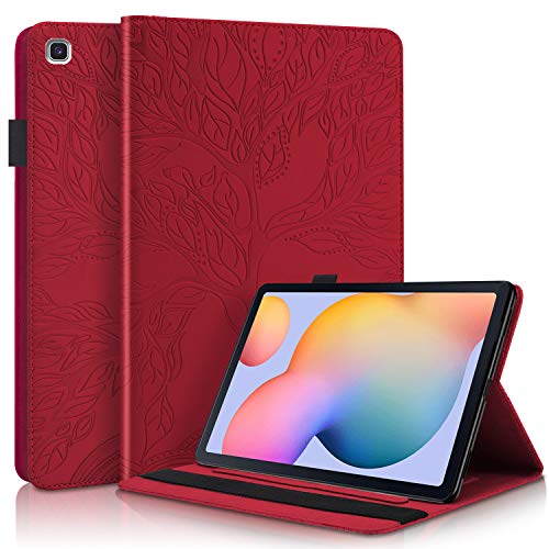 Succtop Hülle Galaxy T307 8,4 Zoll 2020 Schutzhülle PU Leder Taschehülle Flip Brieftasche Stand Tablet Hülle mit Kartenschlitz Stifthalter für Samsung Galaxy 2020 SM-T307 Rot von Succtop