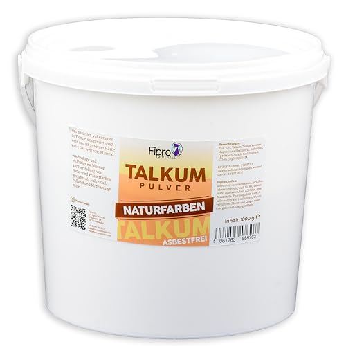Sucelos Fipro Minerals Asbestfreies Talkumpuder, Füllstoff, Mattierungsmittel, für Naturfarben und Aquarelle, gealtert mit Calciumcarbonat, Bariumsulfat, Aluminiumhydroxid 1 kg Sucelos Fipro Minerals Asbestfreies Talkumpuder, Füllstoff, Mattierungsmittel, für Naturfarben und Aquarelle, gealtert mit Calciumcarbonat, Bariumsulfat, Aluminiumhydroxid 1 kg von Sucelos