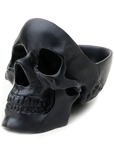 Suck UK Skull Tidy | Schale in Schädelform | Stiftehalter | Aufbewahrungsbehälter für Accessoires| Skelet Schmuckständern in Schädelform | Dekoration | für Kleingeld oder Kosmetika | Schwarz von SUCK UK