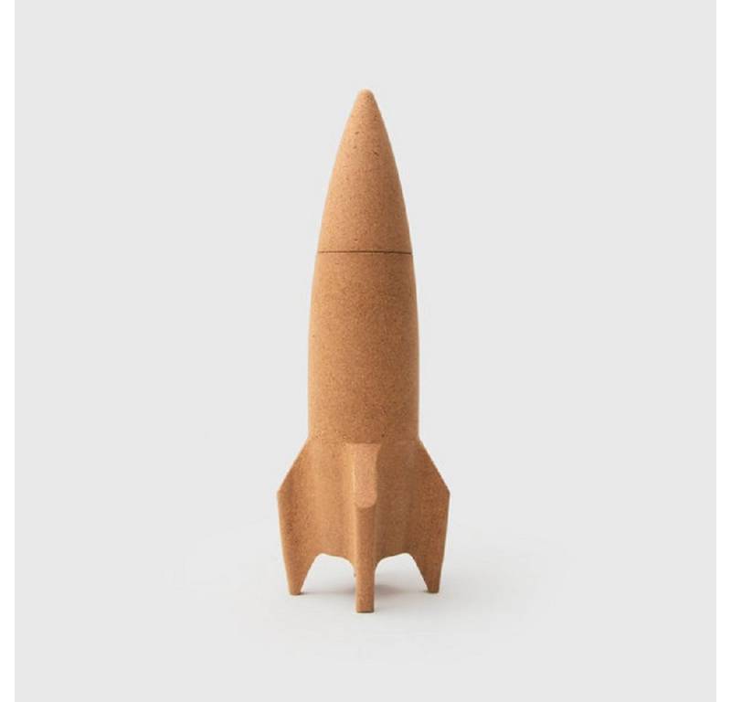SuckUK Aufbewahrungsbox Stiftbecher Kork Rakete (ca. 7 x 7 x 27,5 cm, 1 St., Kork), Schreibtisch Organizer Stifthalter von SuckUK