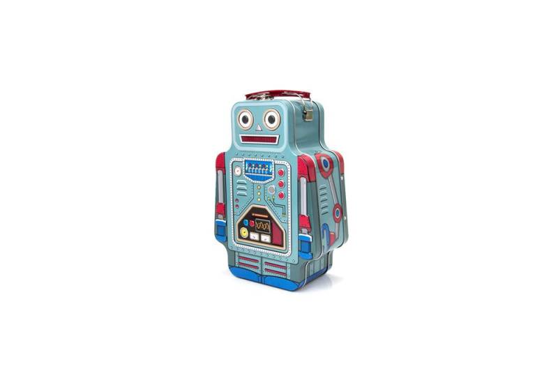 SuckUK Lunchbox Robot Lunch Box Brotdose Blech Roboter, Metall, (Box, Dose, 1-tlg., ca. 16,2 x 24,5 x 8,5 cm), für Kids und junggebliebene Erwachsene von SuckUK
