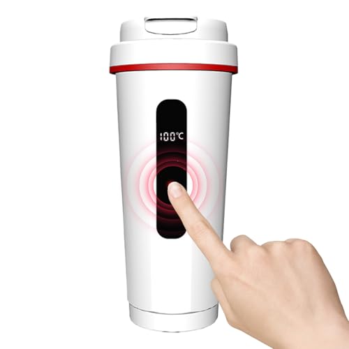 Sucritude Auto Elektrokocher,Edelstahl Heizflasche Mit Thermostat - Tragbarer Getränkewärmer Für Reisen Camping Auto Küche LKW von Sucritude