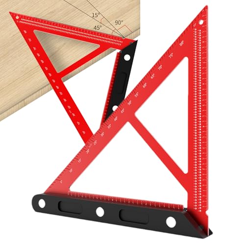 Sucritude Bauwinkel | Präzisions Zeichen- Und werkzeug - Aluminium-Werkzeug Mit - & Zeichenlöchern Für Zimmerei & Bauwesen von Sucritude