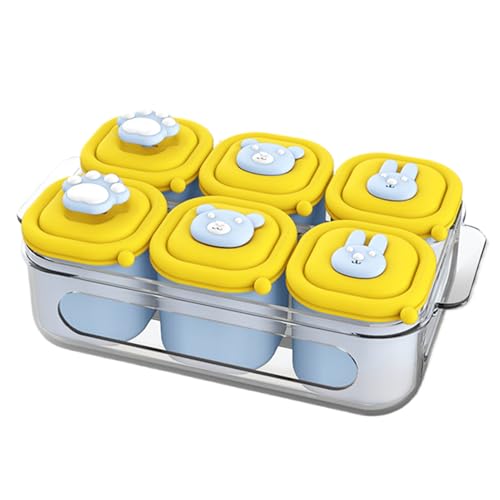 Sucritude Behälter Zum Einfrieren Von Babybrei, Silikonform Für Babybrei Mit Mehreren Fächern, Praktische Aufbewahrungsform Für Babynahrung Zu Hause Sucritude Behälter Zum Einfrieren Von Babybrei, Silikonform Für Babybrei Mit Mehreren Fächern, Praktische Aufbewahrungsform Für Babynahrung Zu Hause von Sucritude