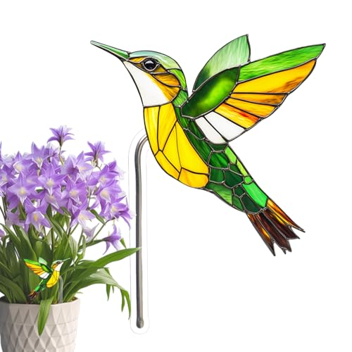 Sucritude Dekorativer Gartenstütze,Acryl Vogel Zierstäbchen | Wetterfeste Deko Mit Buntglaseffekt Für Park Blumenbeet Poolseite Orchideen Kakteen Gänseblümchen Und Aloe Sucritude Dekorativer Gartenstütze,Acryl Vogel Zierstäbchen | Wetterfeste Deko Mit Buntglaseffekt Für Park Blumenbeet Poolseite Orchideen Kakteen Gänseblümchen Und Aloe von Sucritude